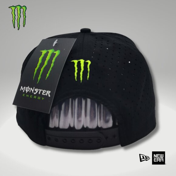 Hat Snapback New Era Black Ventilated White Rope Adjustable Box & Sticker - Picture 2 of 5